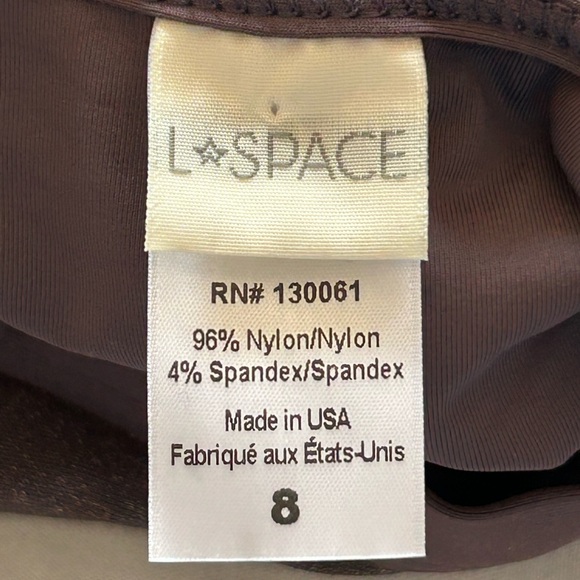 L Space Swimsuit Metallic Plum Sparkly - Picture 4 of 5